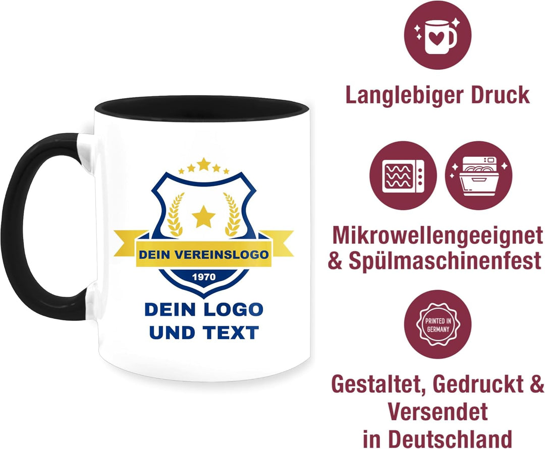 Tasse Tassen 325ml - Foto Bild - Vereinslogo Geschenk Verein mit eigenem Logo und Text selbst gestal