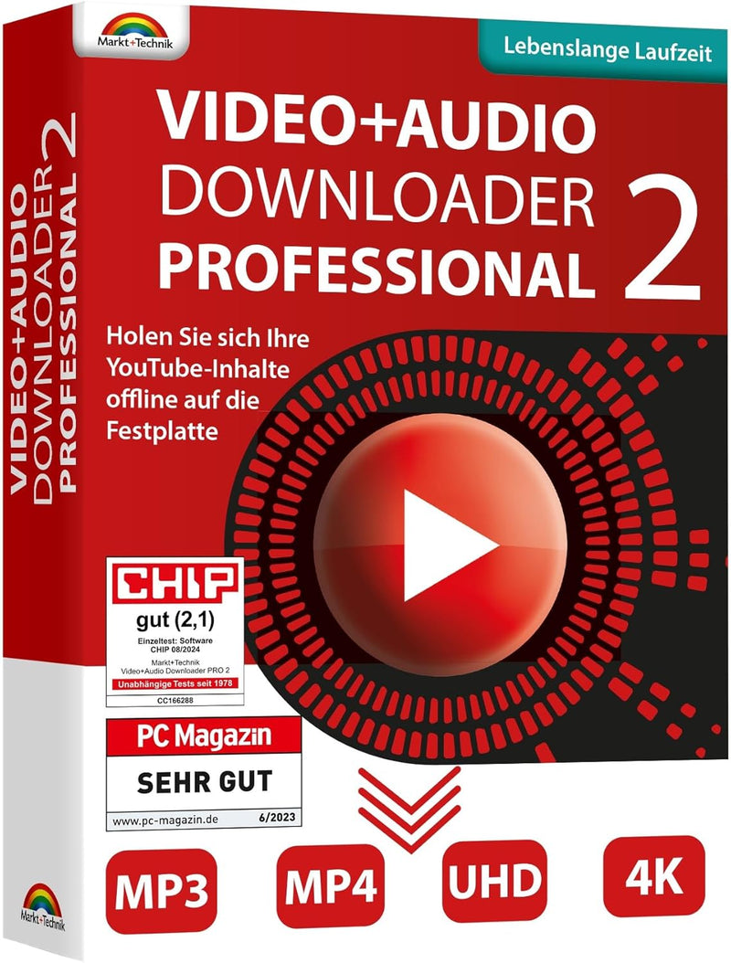 Video und Audio Downloader PRO 2 für YouTube, ARD, ZDF Mediatheken Filme und Musik direkt als MP3 od