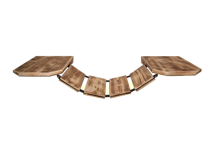 Wandpark für Katzen klein (2Podeste+1Hängebrücke) (Abgeflammt, 200cm) Abgeflammt 200cm, Abgeflammt 2