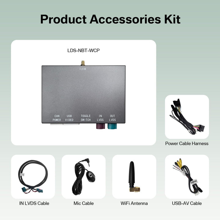 Wireless CarPlay Android Auto Decoder für BMW NBT OBD Navigation Retrofit Kit mit MirrorLink, Rückfa