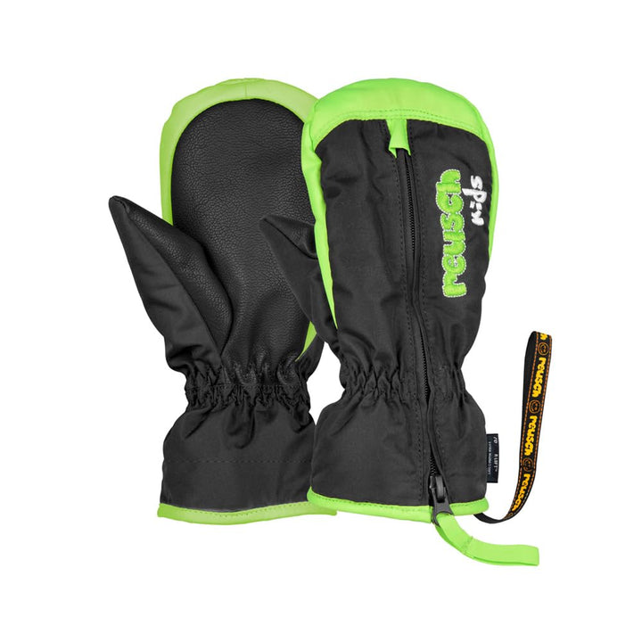 Reusch Unisex Baby Ben Mitten Handschuhe 5 Black/Neon green, 5 Black/Neon green