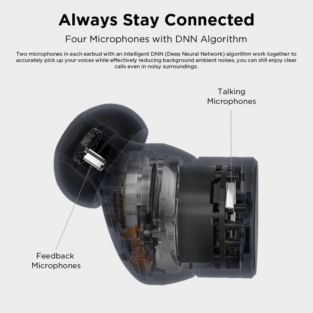 1MORE PistonBuds Pro Hybrid Wireless Active Noise Cancelling Kopfhörer Bluetooth 5.2 Kopfhörer 12 Eq