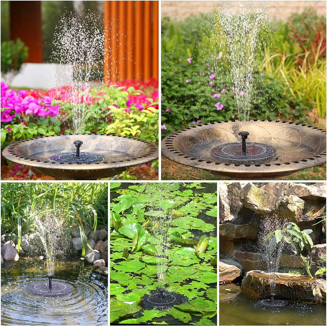 AISITIN Vogeltränke mit 2.5W Solar Springbrunnen, Futterplatz, Garten/Balkon Dekoration, Vogelbecken