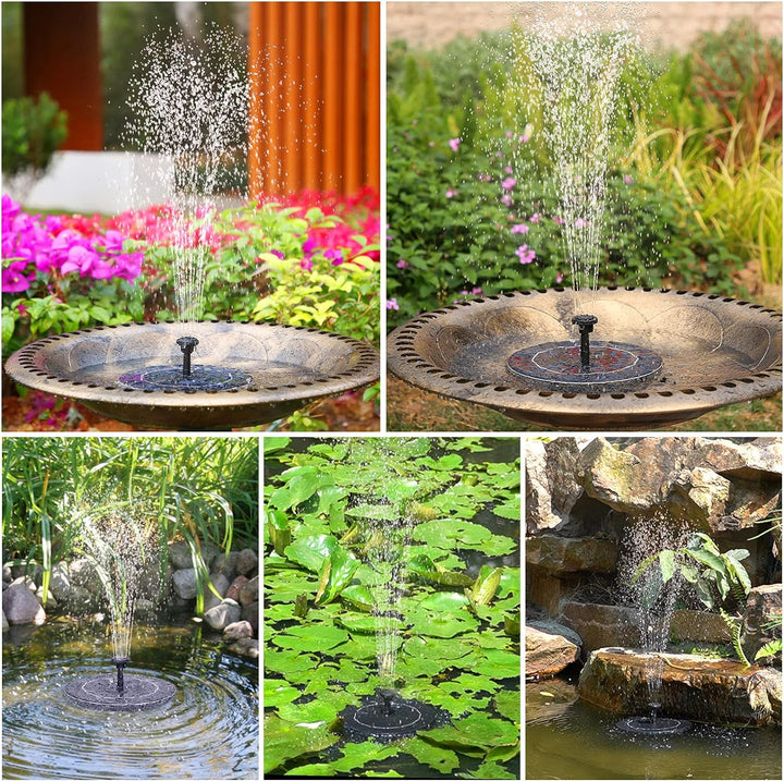 AISITIN Vogeltränke mit 2.5W Solar Springbrunnen, Futterplatz, Garten/Balkon Dekoration, Vogelbecken