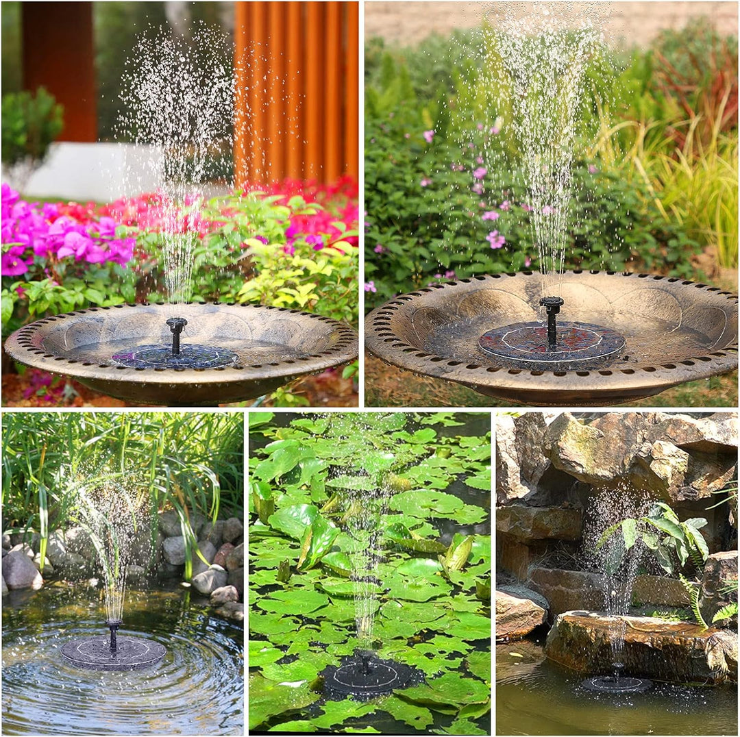 AISITIN Vogeltränke mit 2.5W Solar Springbrunnen, Futterplatz, Garten/Balkon Dekoration, Vogelbecken