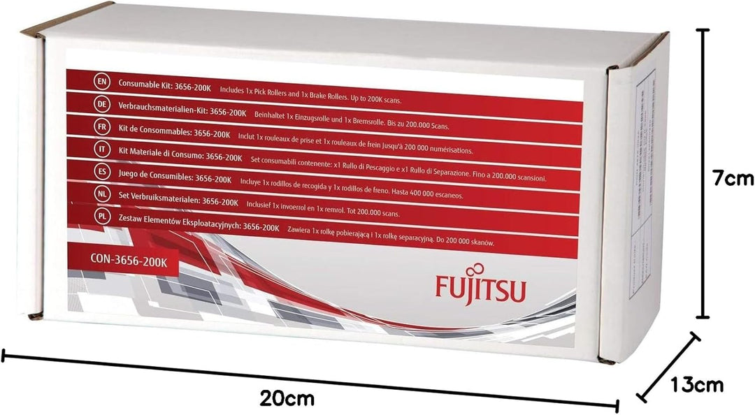 Fujitsu PFU Consumable Kit:3656-200K for iX500 Includes 1x Pick Rollers and 1x Brake Rollers Estimat