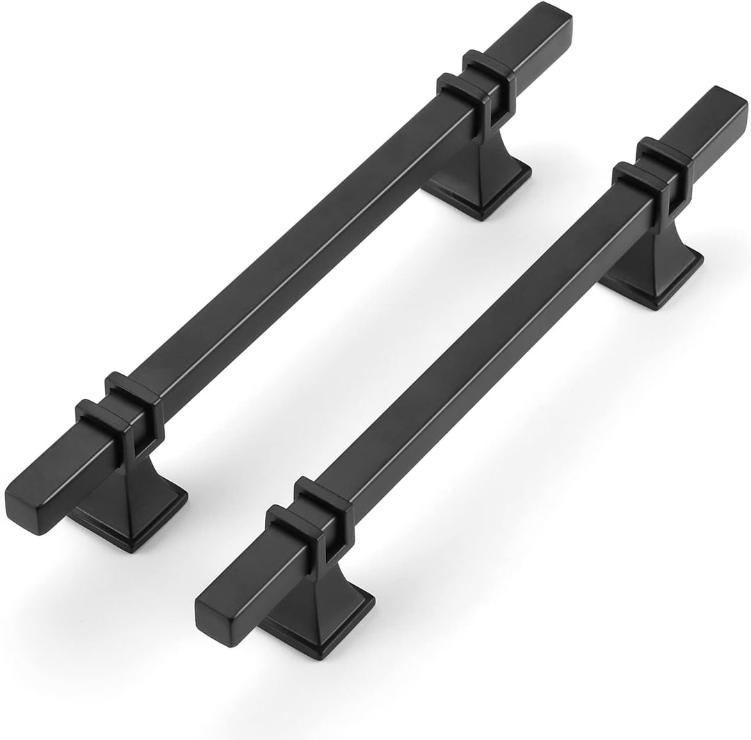 LONTAN 20 Stück Möbelgriffe Schwarz 128mm Griffe für Küchenschränke Schrankgriffe aus Edelstahl Schu