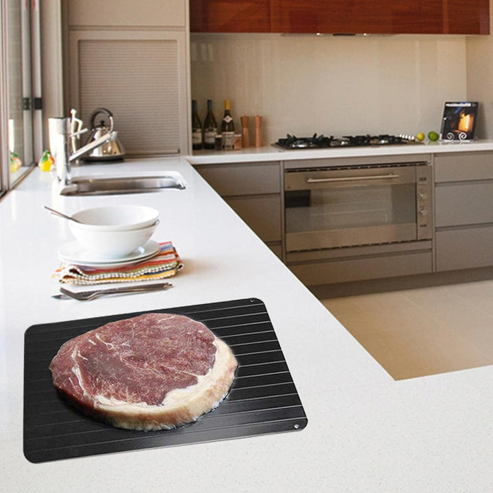 Auftauschale für Fleisch, Auftauplatte mit Abtropfschale, Schnellauftauschale zum Einfrieren von Leb