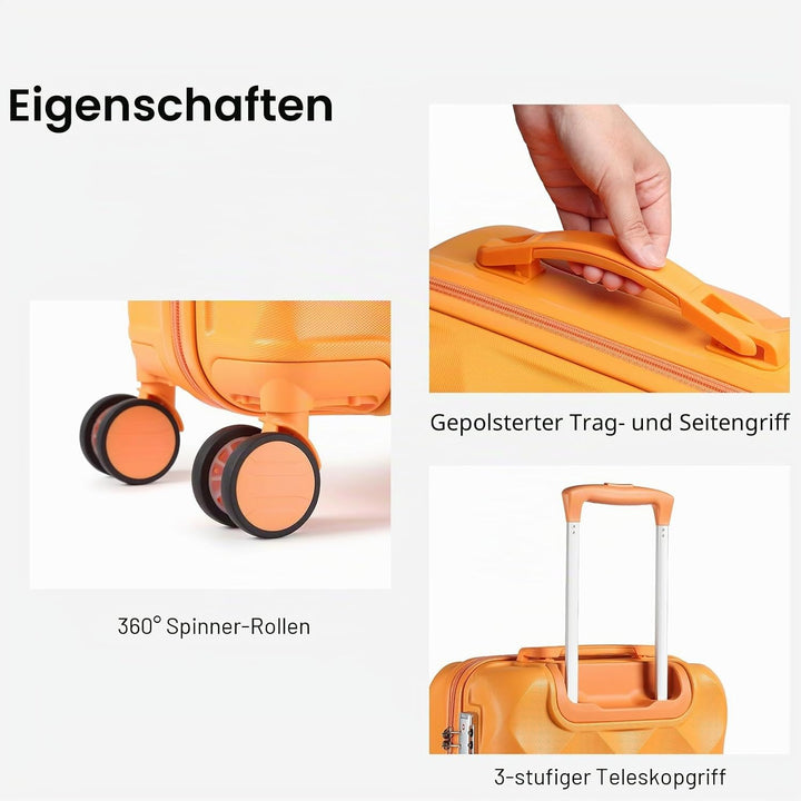 Sea choice Hardschalen Trolley Koffer Set 5tlg. Zwillingsrollen Reisekoffer Enthält 1 Reisetasche un