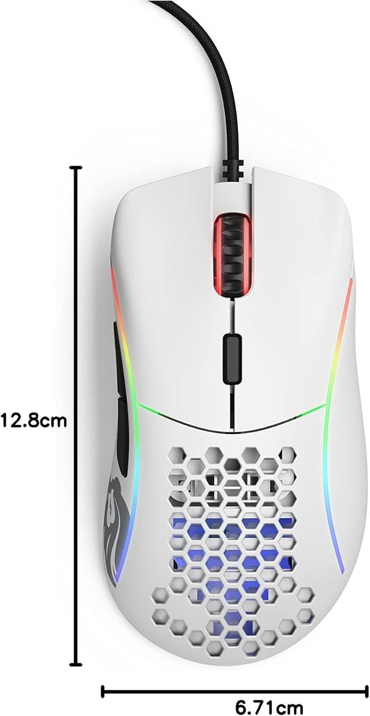 Glorious Model D Wired Gaming Mouse - 68g Superlight Honeycomb Design, RGB, Ergonomic, Pixart 3360 S