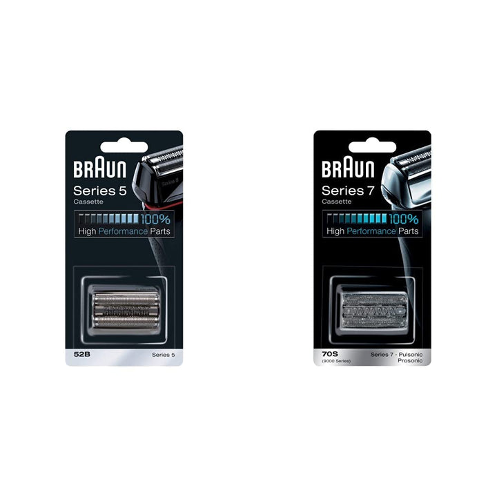 Braun Series 5 Elektrorasierer Scherkopf, kompatibel mit Rasierer Herren Series 5, 52B, schwarz & Se