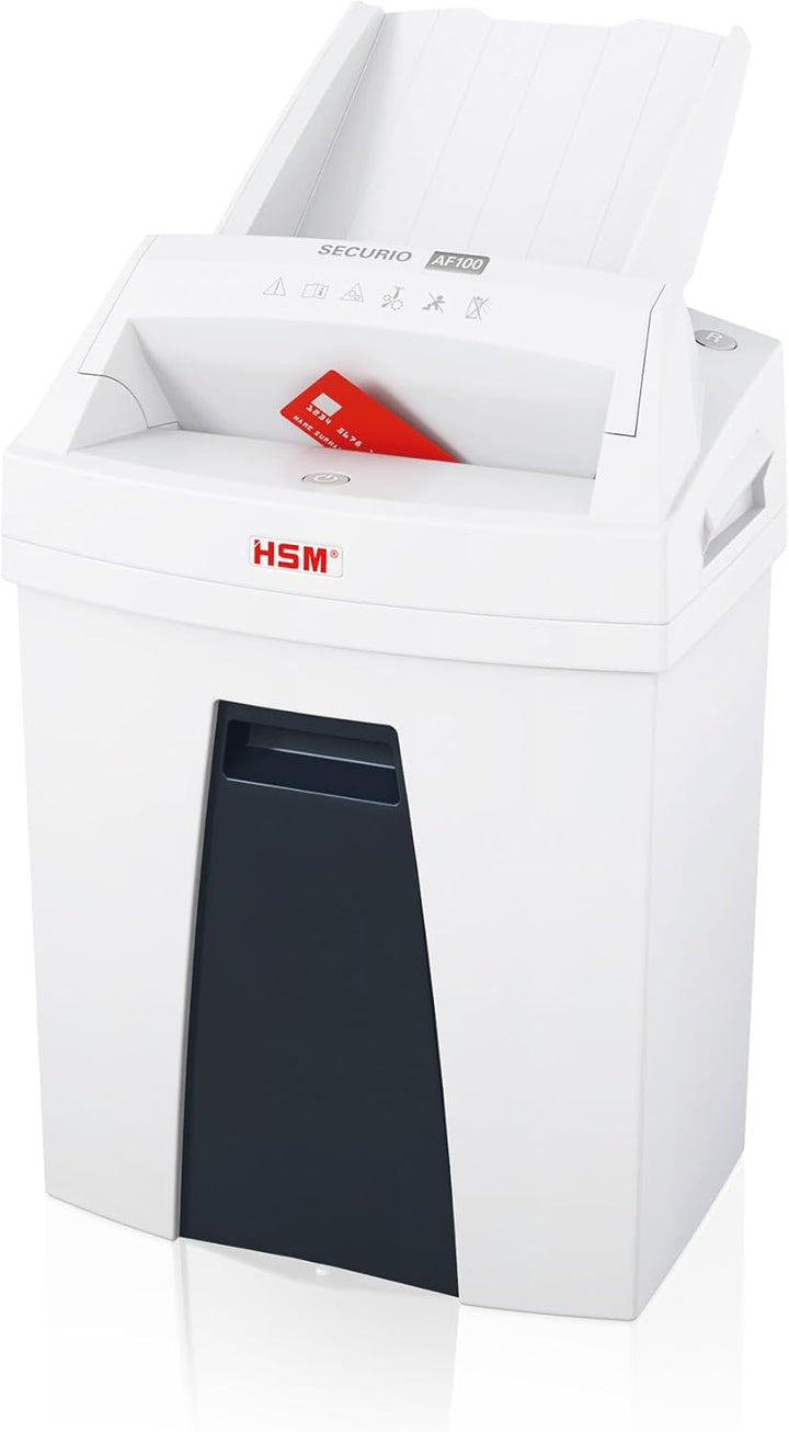 HSM SECURIO AF100 Small Office Autofeed Aktenvernichter, Sicherheitsstufe P4, Partikelschnitt, 100 B