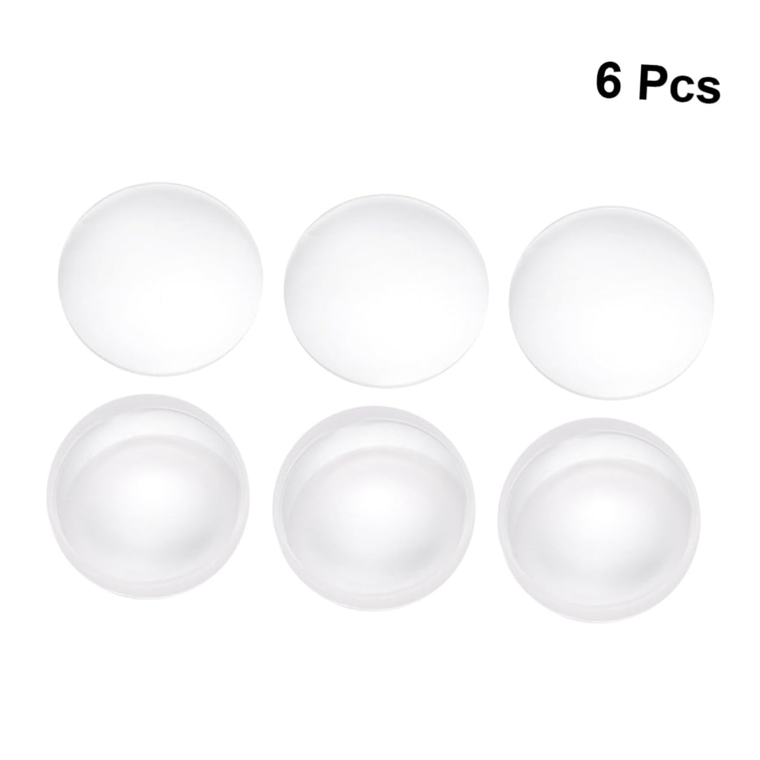 iplusmile 6 Stück Doppelt Konvexe Glaslinsen 42mm Durchmesser Brennweite Geschliffene Kanten Optisch