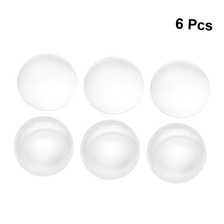 iplusmile 6 Stück Doppelt Konvexe Glaslinsen 42mm Durchmesser Brennweite Geschliffene Kanten Optisch