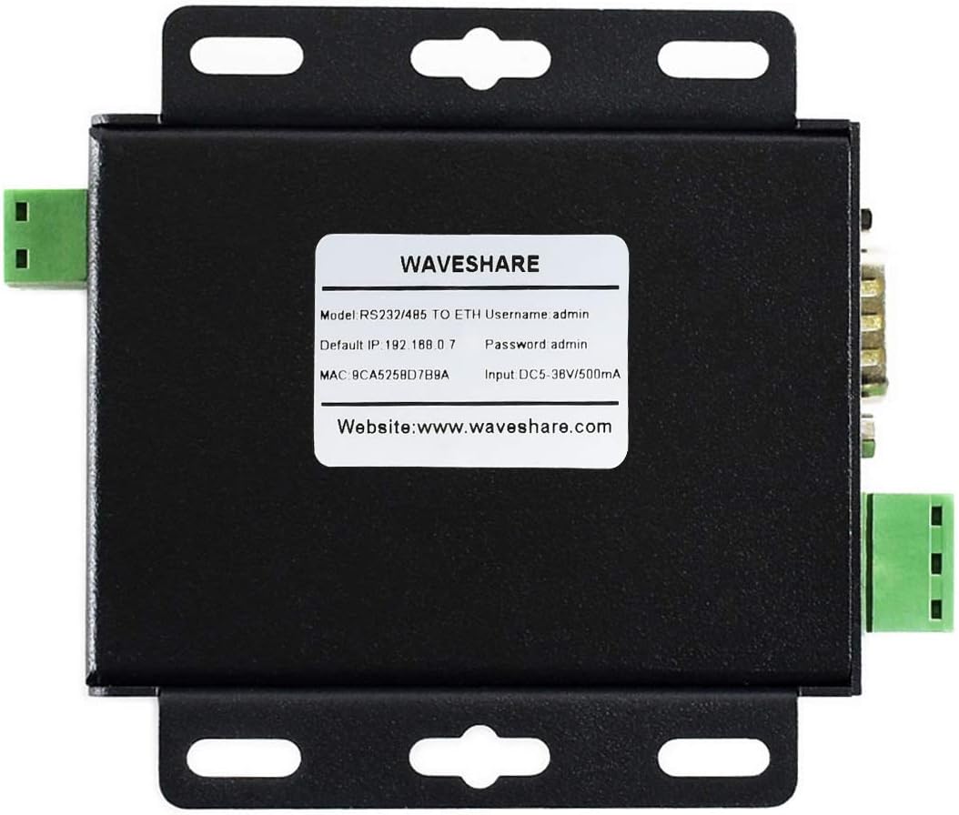 Waveshare Industrial Converter RS232 or RS485 to Ethernet Enables Bi-Directional Transparent Data Tr