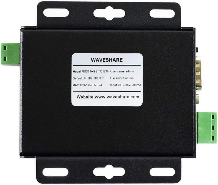 Waveshare Industrial Converter RS232 or RS485 to Ethernet Enables Bi-Directional Transparent Data Tr
