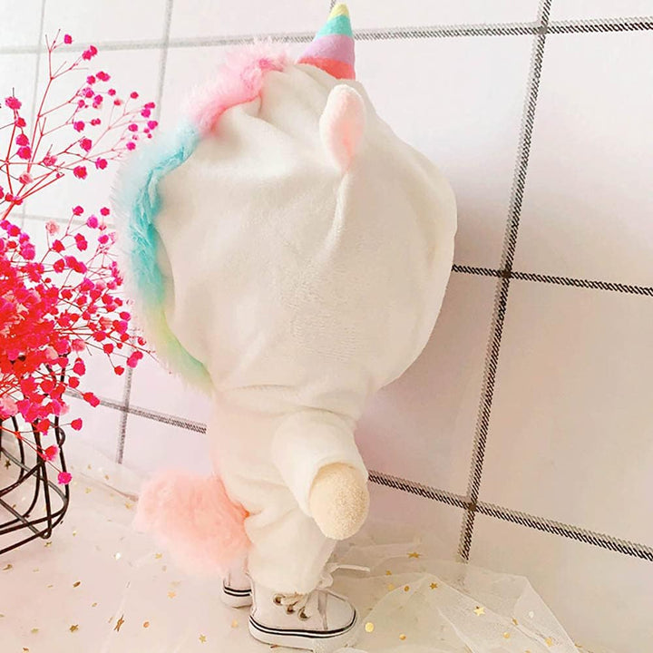 niannyyhouse Dinosaurier Hai Kuh Kaninchen Einhorn Anzug 20cm Plüsch Puppe Kleidung Strampler Schuhe