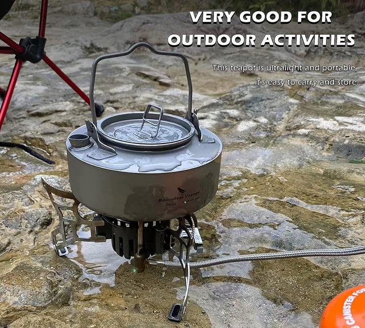 iBasingo Titan Wasserkessel 700ml Camping Wasserkrug Outdoor Ultraleicht Kaffee Teekanne Teakessel H