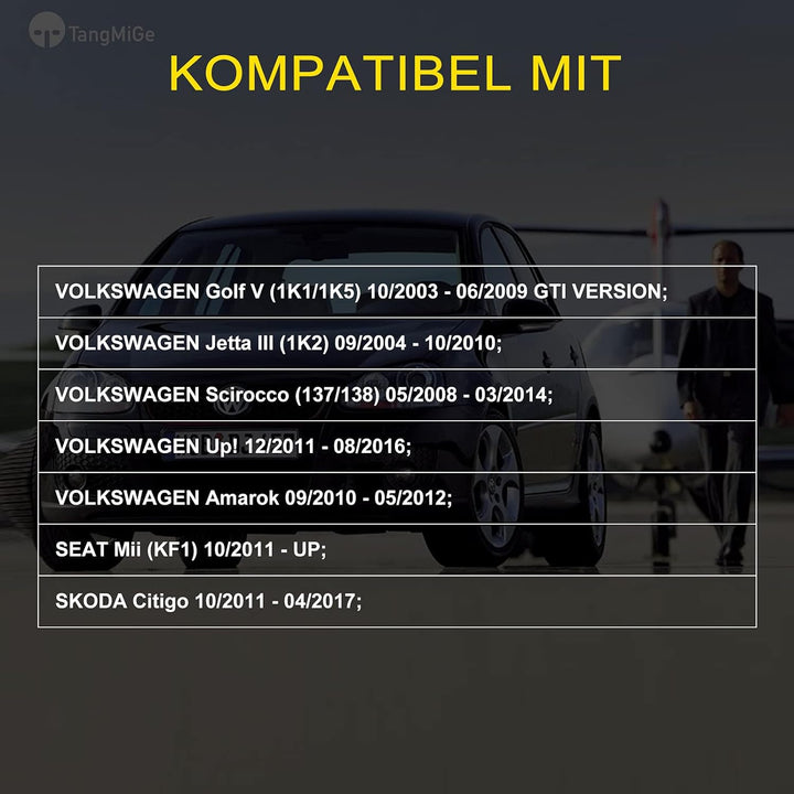 TangMiGe Nebelscheinwerfer für Volkswagen GTI Golf V/5 Jetta III/3 Scirocco Up Amarok, (VW 1K1 1K5 1