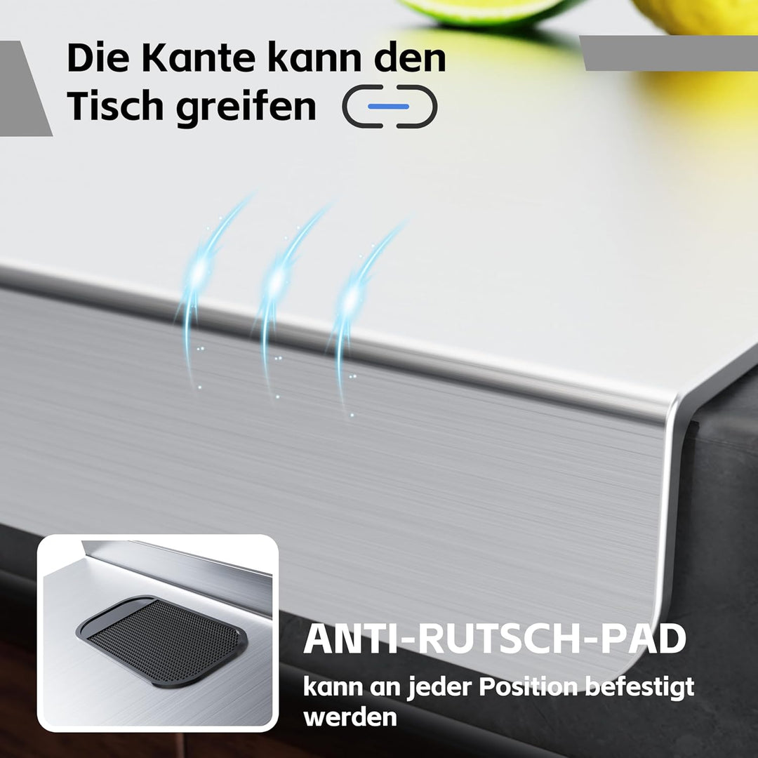 Edelstahl Schneidebrett, Arbeitsplatte Knetbrett Edelstahl Für Kneten & Backen, Küchenplatte, Nudelb