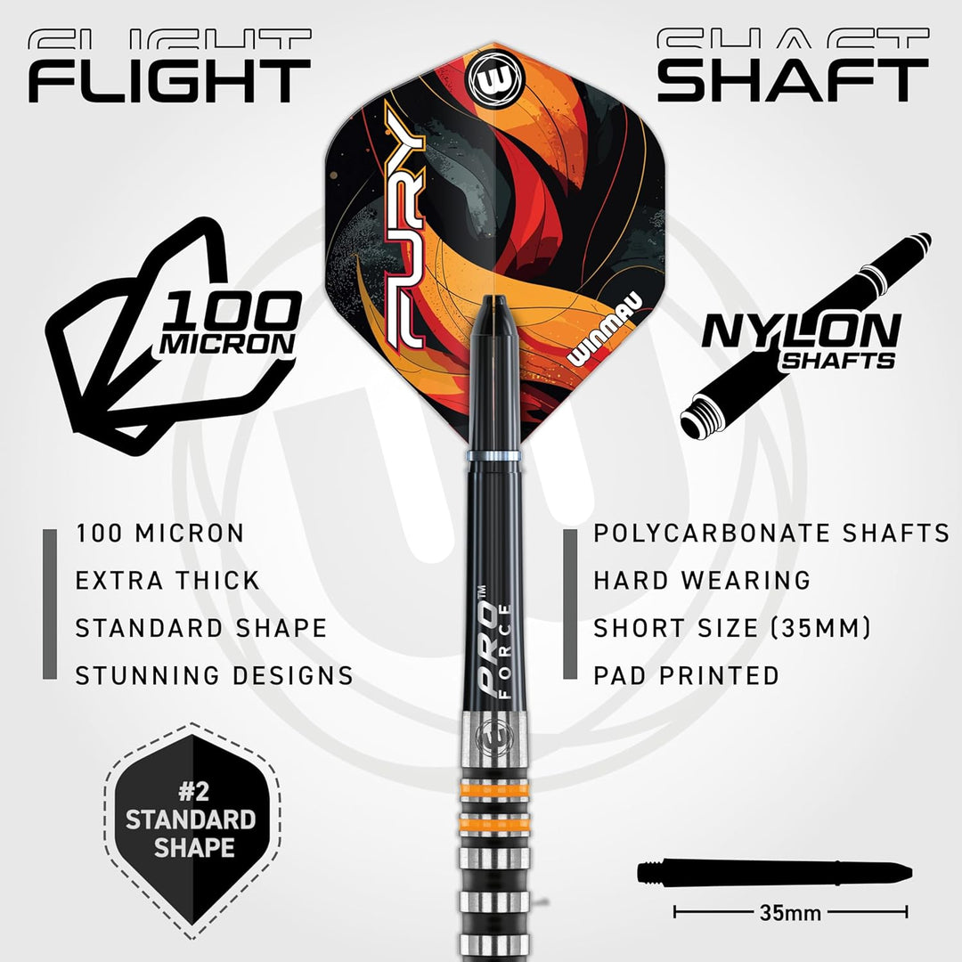 WINMAU Softdart Fury mit 90% Tungsten 20gr, 20gr