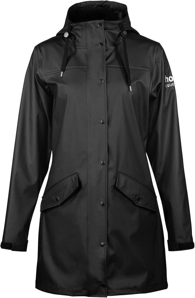 HORZE Billie Regenjacke, Reitjacke, Regenmantel Für Damen, Wasserdicht, Schwarz 36 Schwarz, 36 Schwa