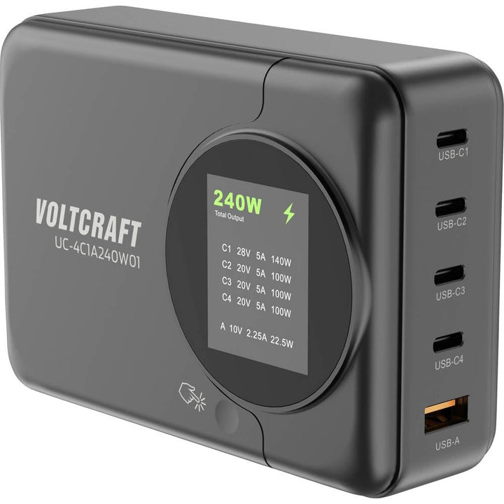VOLTCRAFT UC-4C1A240W01 USB Ladegerät, 240 W, Schwarz