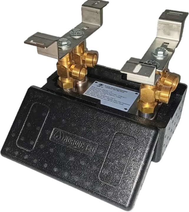 Edelstahl Plattenwärmetauscher Nordic Tec Ba-16-22 22 platten 100kW 1” mit Isolierung Wandbefestigun