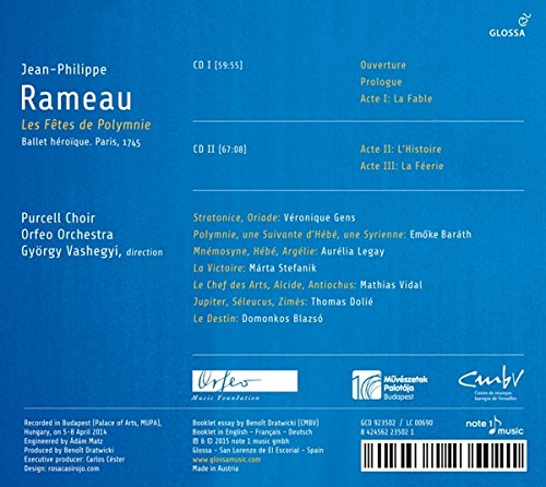 Rameau: Les Fêtes de Polymnie - Ballet héroïque, Paris 1745, Audio-CD