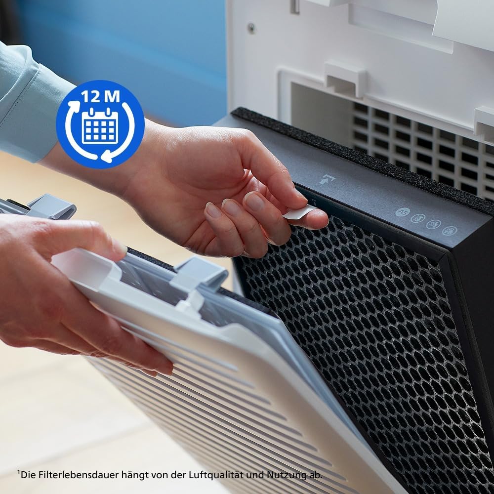 Philips Domestic Appliances FY1413/30 Aktivkohlefilter für Luftreiniger series 1000, Schwarz