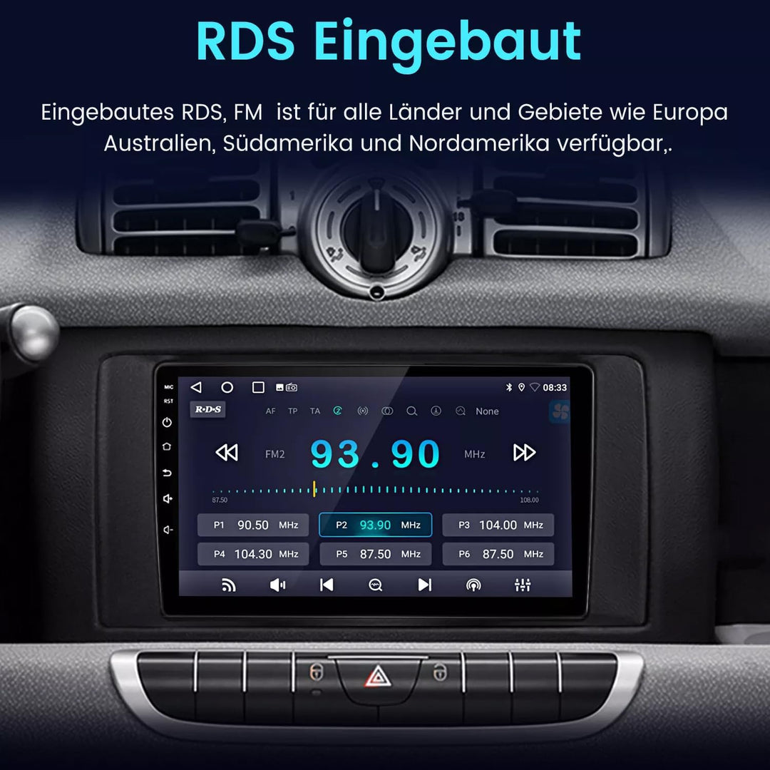 Android Autoradio Mit GPS Navigation HD Bildschirm Touch Display Canbus + Einparkkamera Nachtsicht H