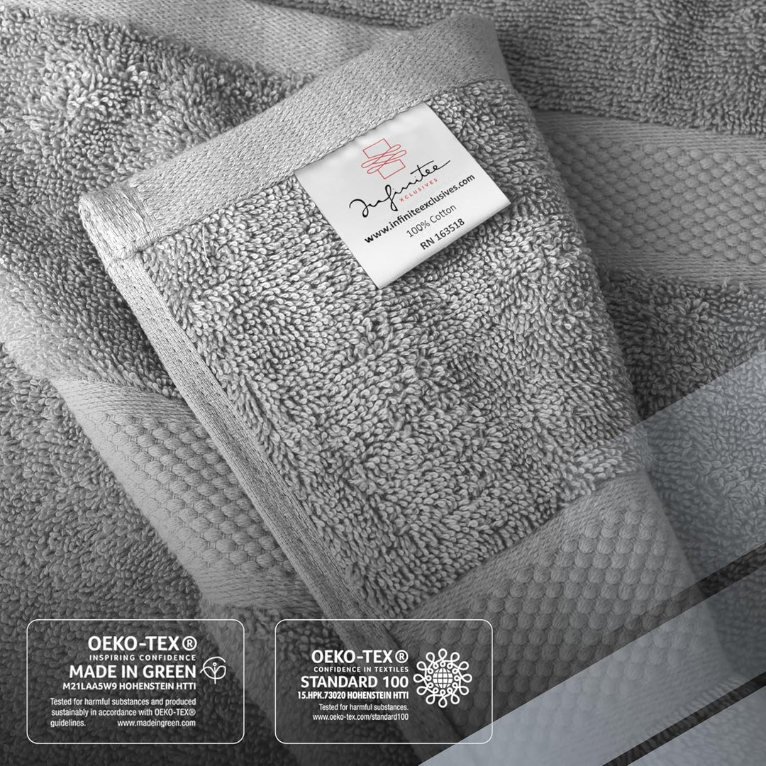 Infinitee Xclusives Premium Bath Towels, Set of 4 |70x140 cm| 100% ringgesponnene Baumwolle, ultrawe