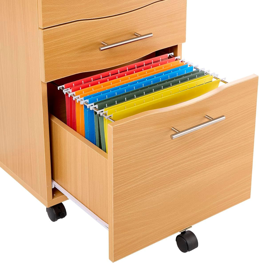 MMT Furniture Designs Ltd Untertischschubladen – Aktenschränke aus Buchenholz mit abschliessbaren Sc