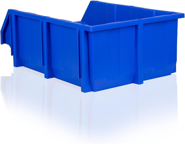 2er Set Sichtlagerkästen PK024, L60xB40xH22cm in Blau | Kunststoffboxen mit Aufhängevorrichtung | Kl