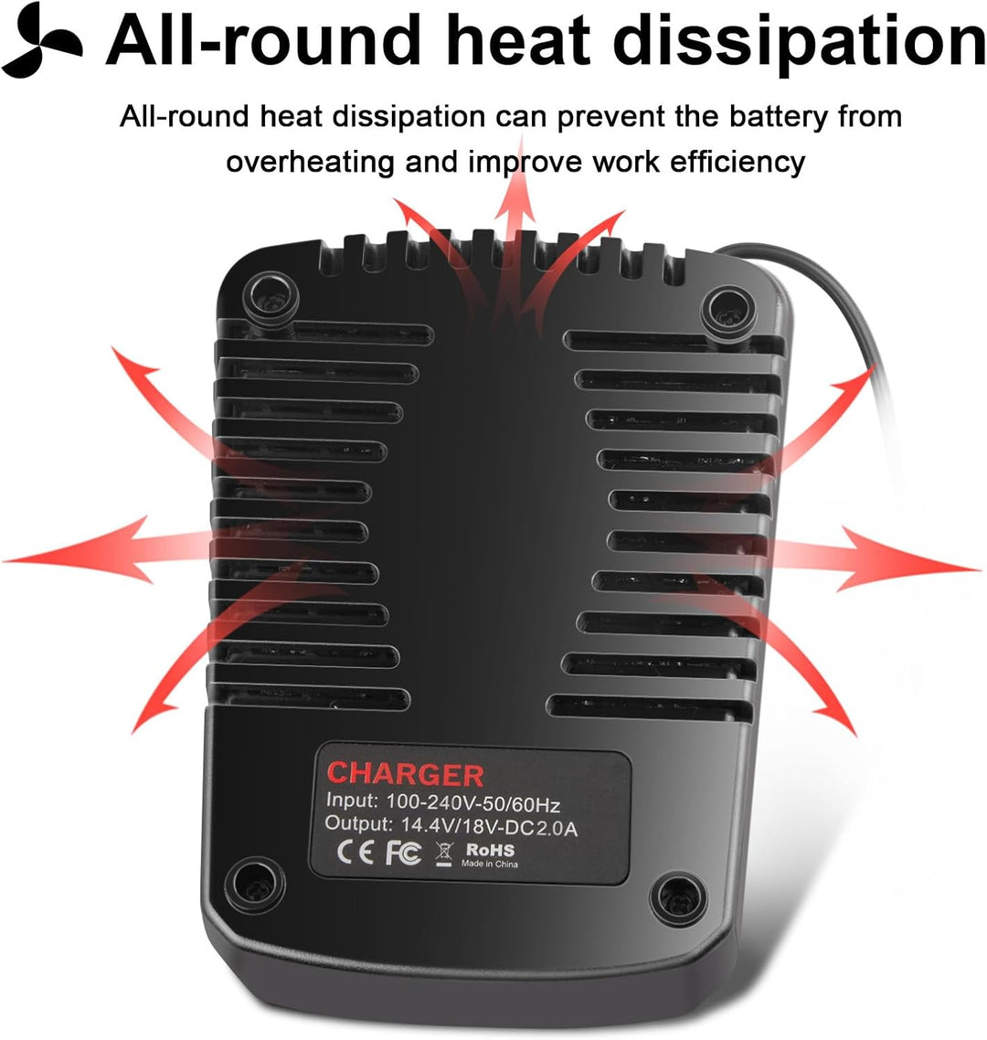 ARyee Ladegerät für Bosch 18V 14,4V Akku BC660 BC1880 BAT609 BAT609G BAT618 BAT618G BAT614 BAT614G Y