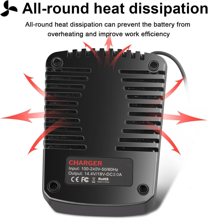 ARyee Ladegerät für Bosch 18V 14,4V Akku BC660 BC1880 BAT609 BAT609G BAT618 BAT618G BAT614 BAT614G Y