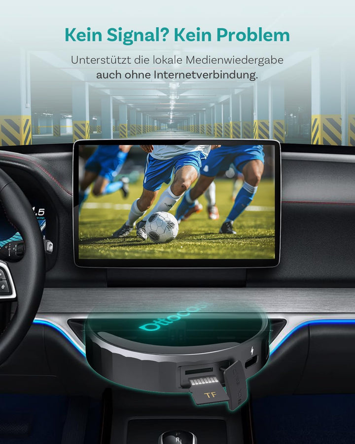 (2026 Neu) OTTOCAST P3 Pro CarPlay AI Box, 3-in-1 Wireless CarPlay & Android Auto Adapter mit HDMI-A