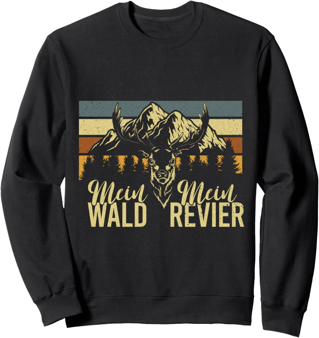 Mein Wald Mein Revier Jäger Wildtiere Sweatshirt