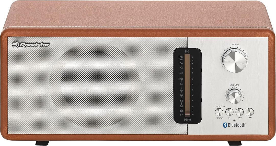 Roadstar HRA-1350 US/BT Retro-Radio mit Bluetooth, 40 Watt Musikleistung (Bluetooth, USB, SD-Karten-