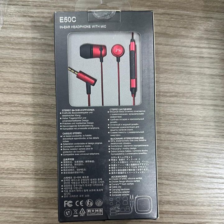 SoundMAGIC E50C In-Ear Headphones Earphones Wired Earphones with Microphone Monitor HiFi, Noise Isol