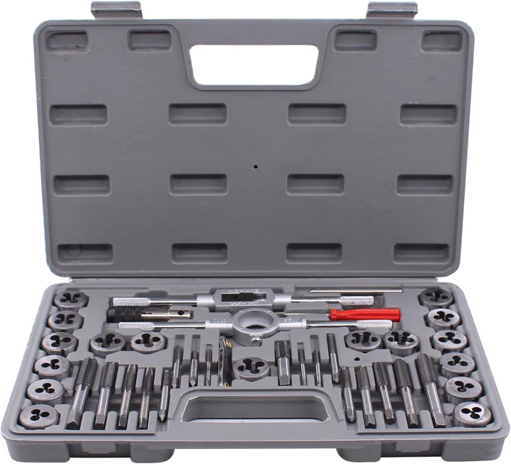 Gewindeschneider Satz 40tlg Gewindebohrer Metrisch M3-M12 Fein Gewinde Schneider Bohrer Werkzeug Set