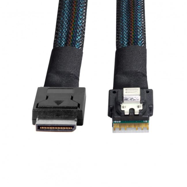 xiwai PCIe PCI-Express SFF-8611 4i OcuLink auf SFF-8654 Slimline SSD Daten Aktives Kabel 50cm 4x Ocu