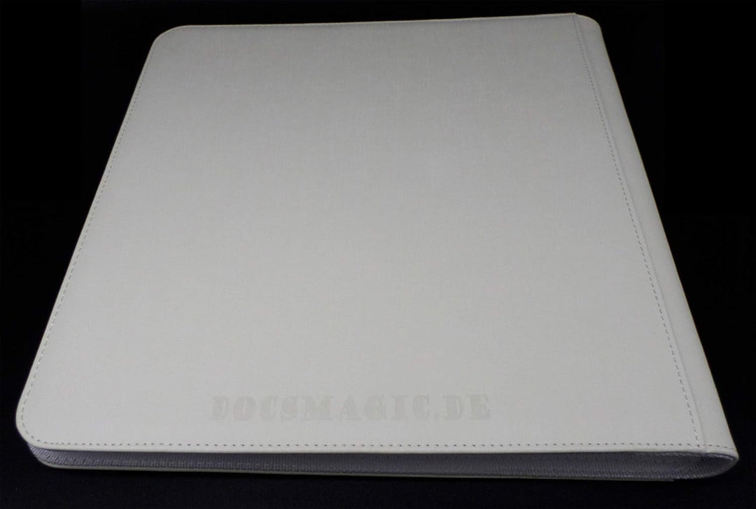 docsmagic.de Premium Pro-Player 12-Pocket Playset Zip-Album White - 480 Card Binder - MTG - PKM - YG