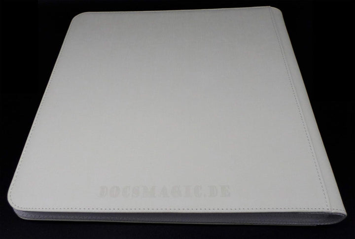 docsmagic.de Premium Pro-Player 12-Pocket Playset Zip-Album White - 480 Card Binder - MTG - PKM - YG