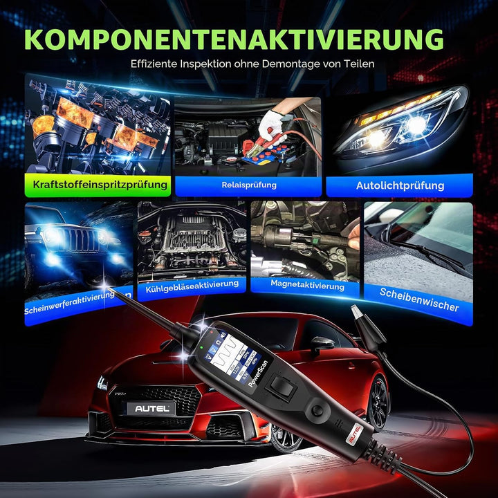 Autel PowerScan PS100 Stromkreistester, Sonde für Schaltkreise, Stromversorgung für Auto 12V-24V, Le