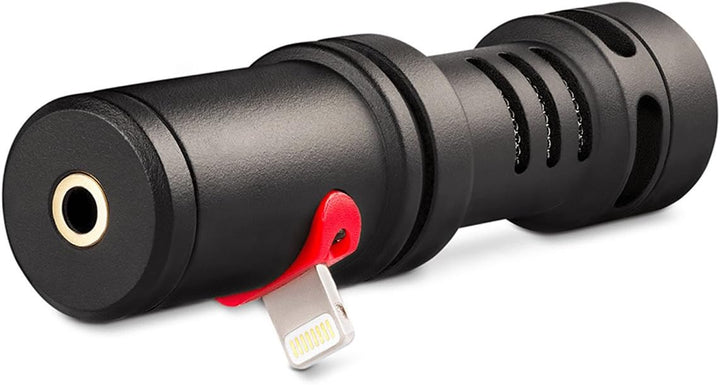 Rode VMML Videomic Me-L für iPhone + keepdrum Kopfhörer ME-L Mit Kopfhörer, ME-L Mit Kopfhörer
