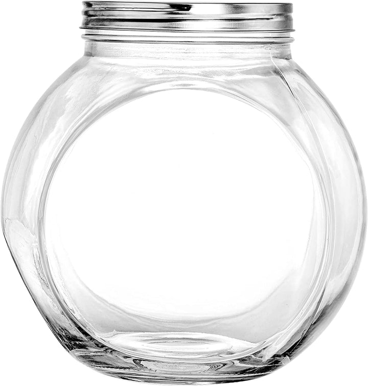 WUWEOT 4 Liter Bonbonglas mit Schraubdeckel Gross Bonboniere Vorratsglas Vorratsdose Keksdose Keksgl