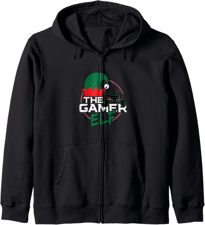 Zocken: The Gamer Elf - Weihnachts Elfen Kapuzenjacke