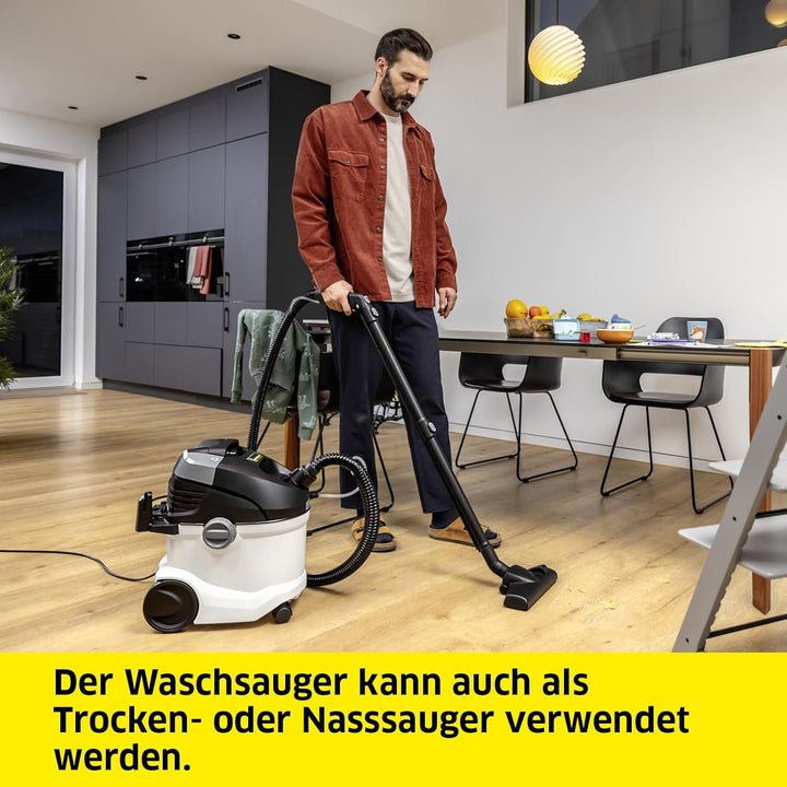 Kärcher Waschsauger SE 5, 2-in-1-Sprühsaugschlauch, Frischwassertank: 4 l, Schmutzwassertank: 4 l, W