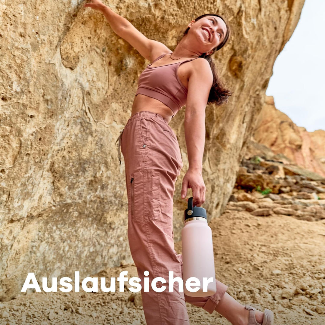 HYDRO FLASK - Wide Mouth Trinkflasche 1180ml (40 oz) - Isolierte Wasserflasche aus Edelstahl - Sport